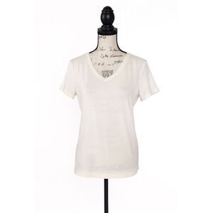 Athletic Works White V-Neck Women’s T-Shirt | Size M | Short Sleeve Activewear